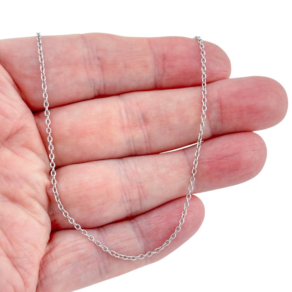 Vintage Sterling Silver 925 Cable Link Chain Necklace 20"